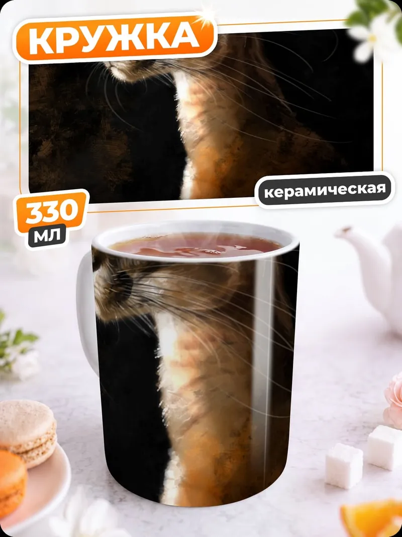 Кружка керамическая Рысь в тени