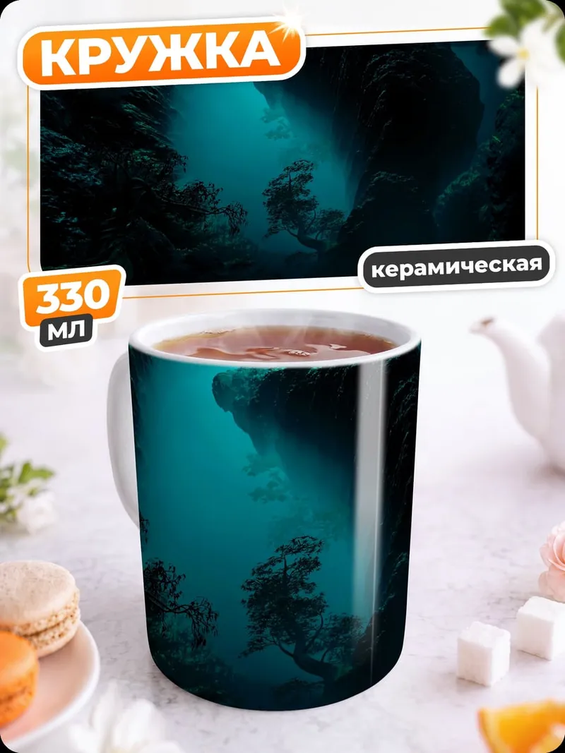 Кружка керамическая Подводная пещера