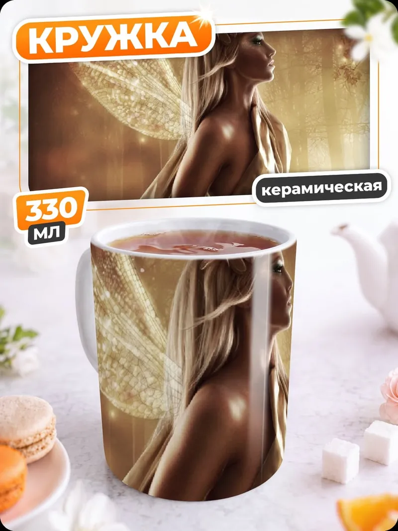 Кружка керамическая Золотая фея