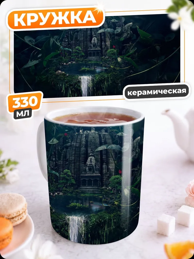 Кружка керамическая Затерянный храм