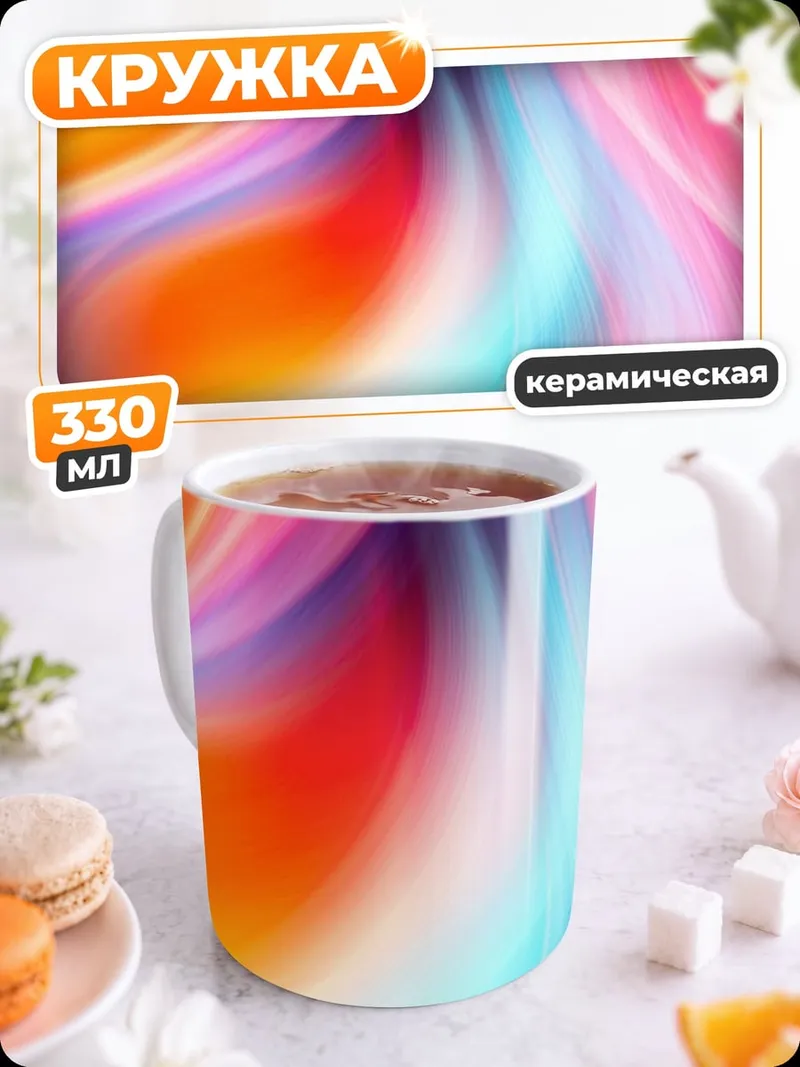 Кружка керамическая Абстрактные цвета
