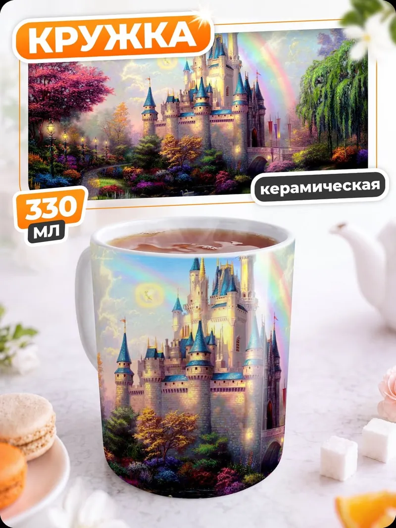 Кружка керамическая Сказочный замок