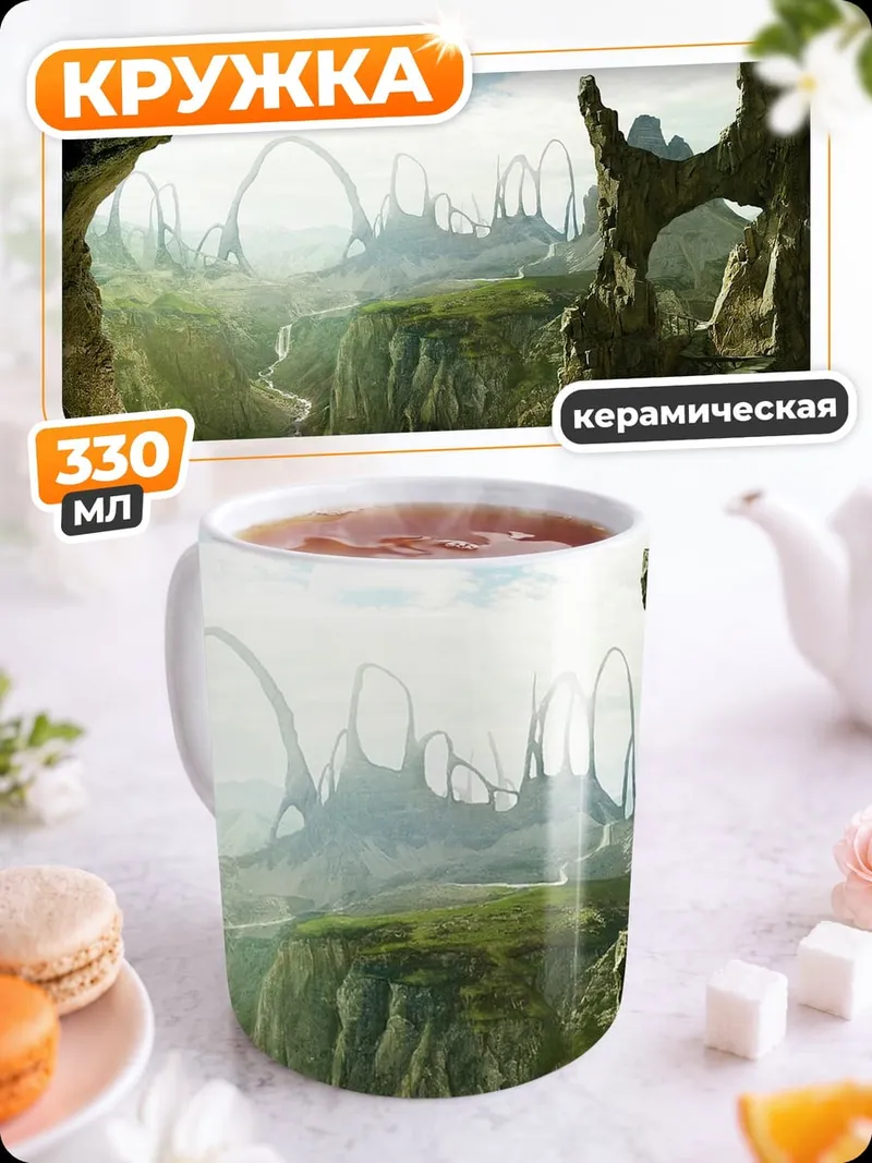 Кружка керамическая Фантастический пейзаж