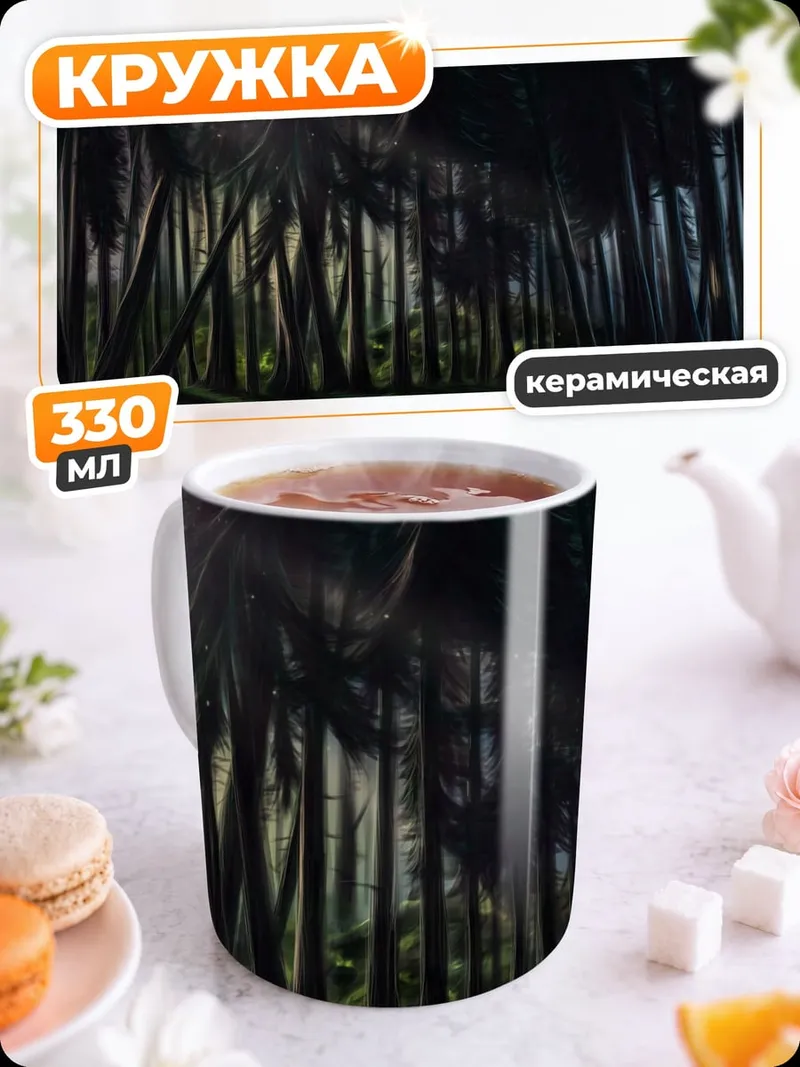 Кружка керамическая Таинственный лес
