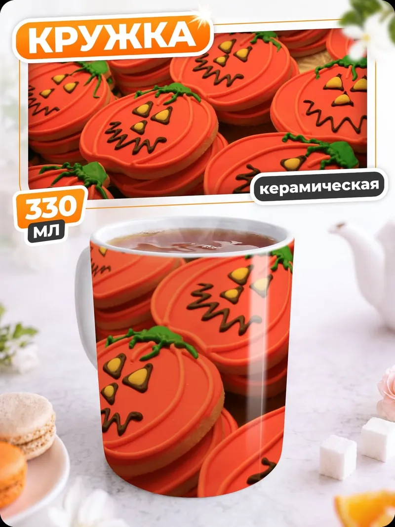 Кружка керамическая тыквенное печенье