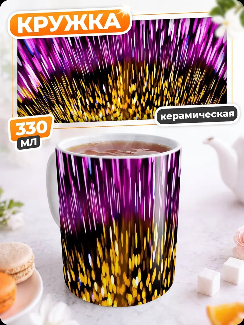 Кружка керамическая Неоновый тоннель