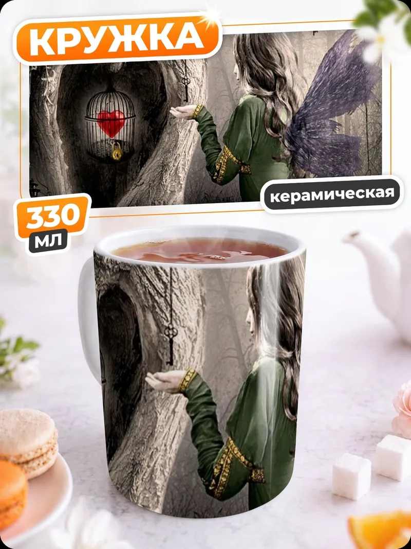 Кружка керамическая Фея и ключи