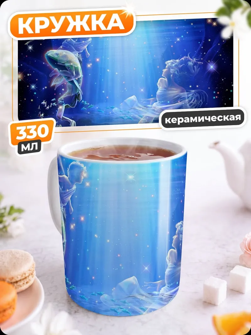 Кружка керамическая Звездные фигуры