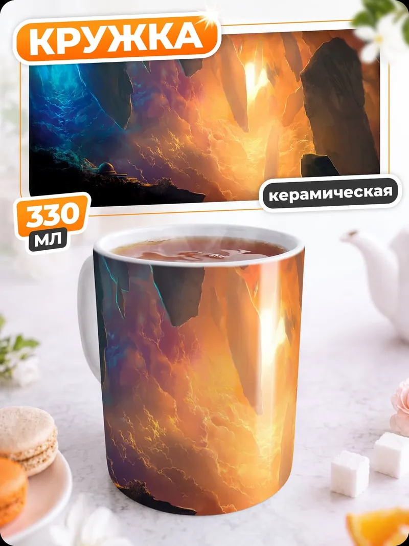 Кружка керамическая Кристальная пещера