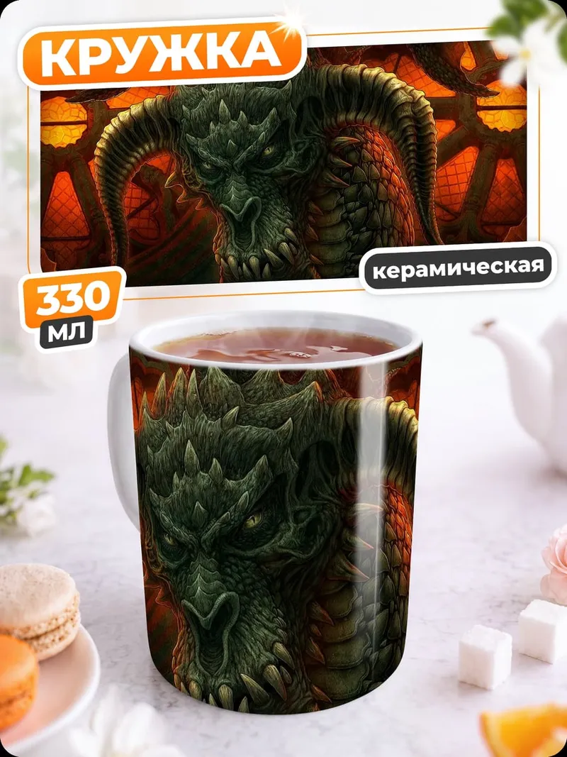 Кружка керамическая Жнец в тумане