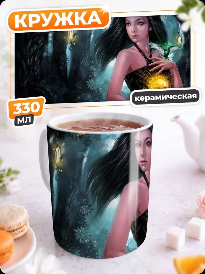Кружка керамическая Лесная колдунья