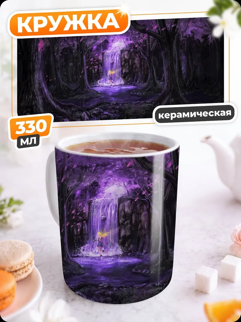 Кружка керамическая Фиолетовый лес