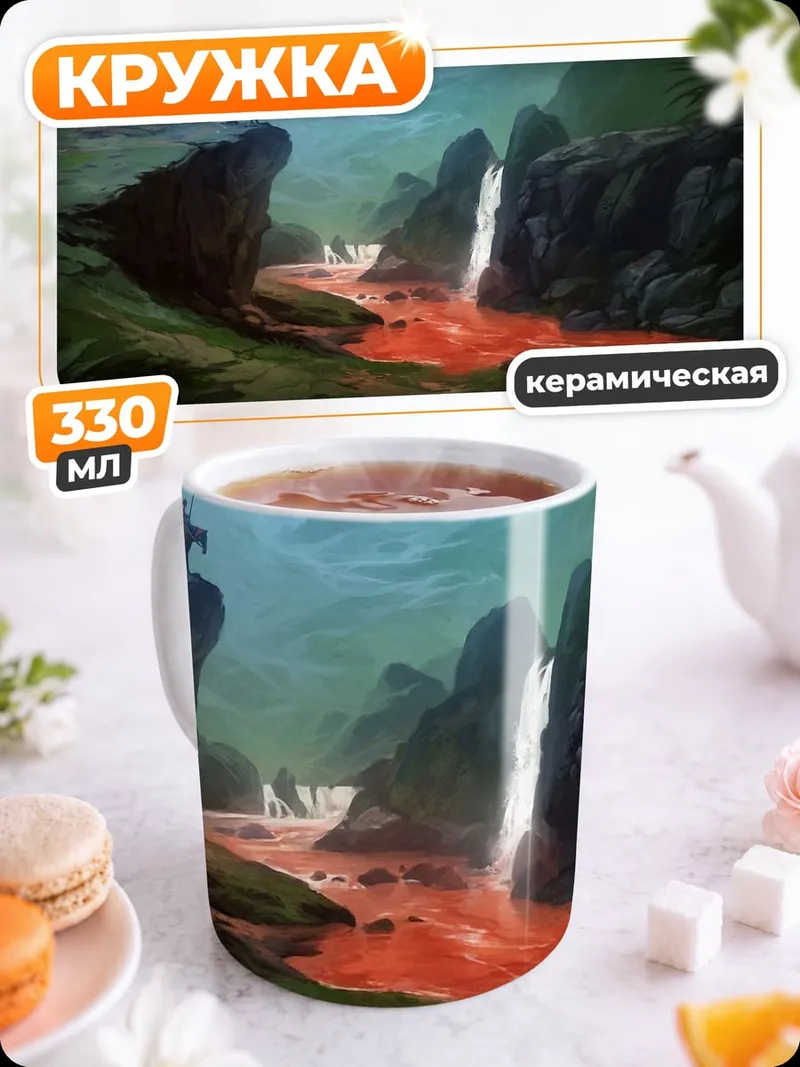 Кружка керамическая Красная река
