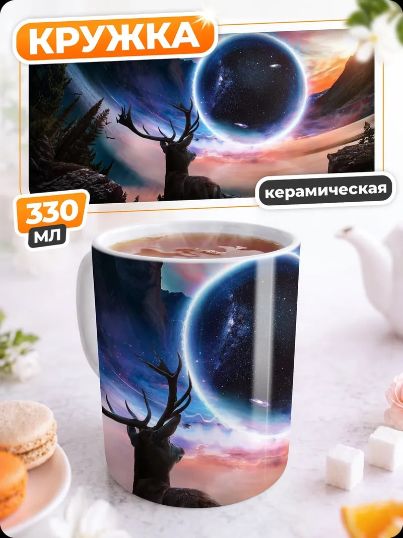 Кружка керамическая Космический шар