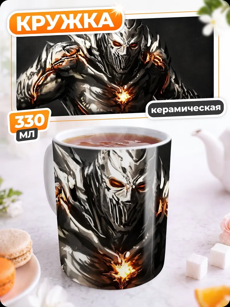 Кружка керамическая Кибернетический воин