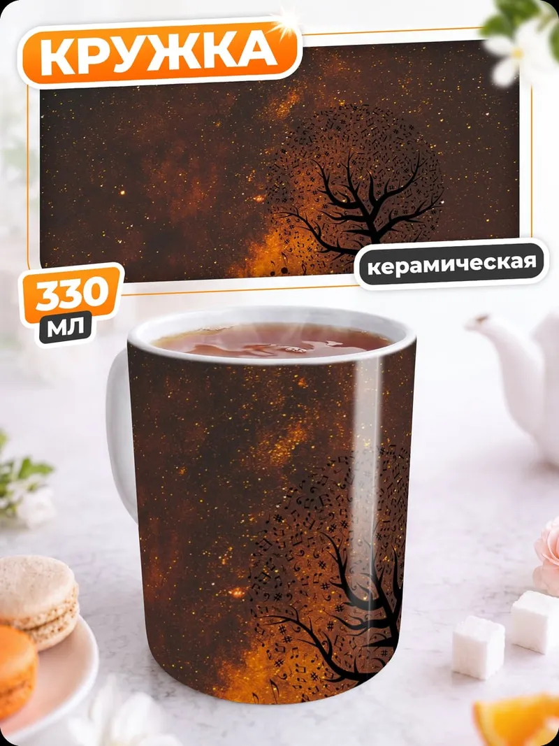 Кружка керамическая Одинокое дерево