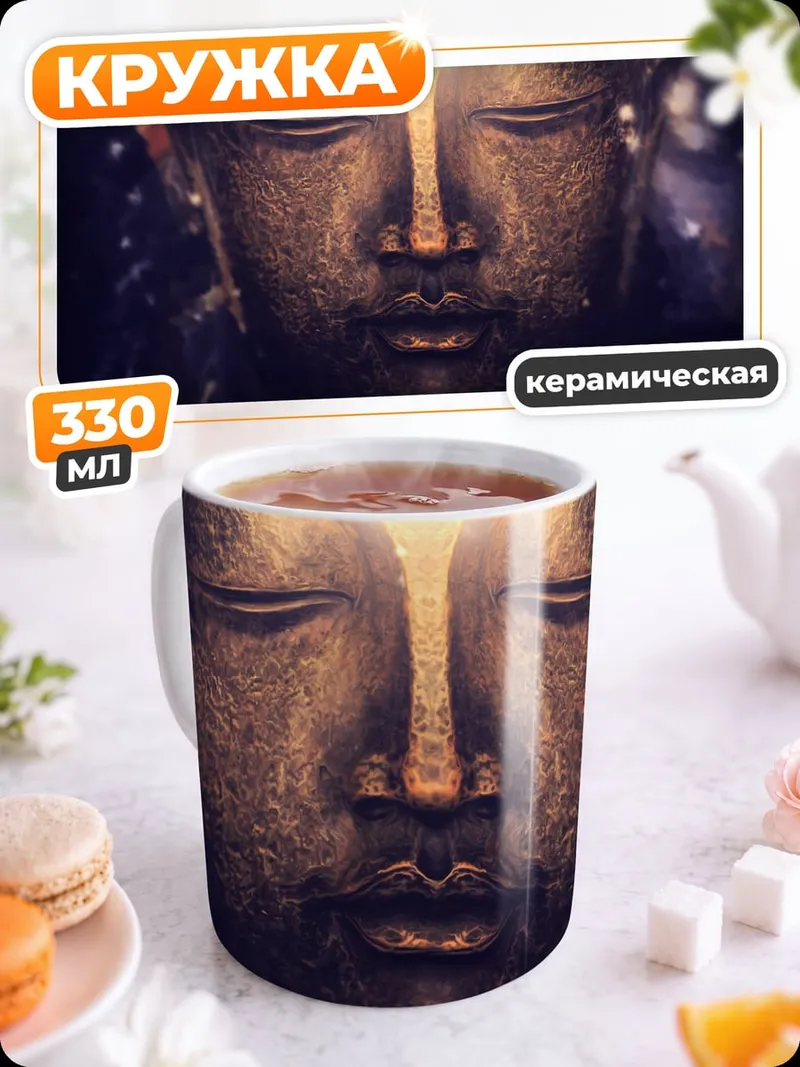 Кружка керамическая Будда просветление