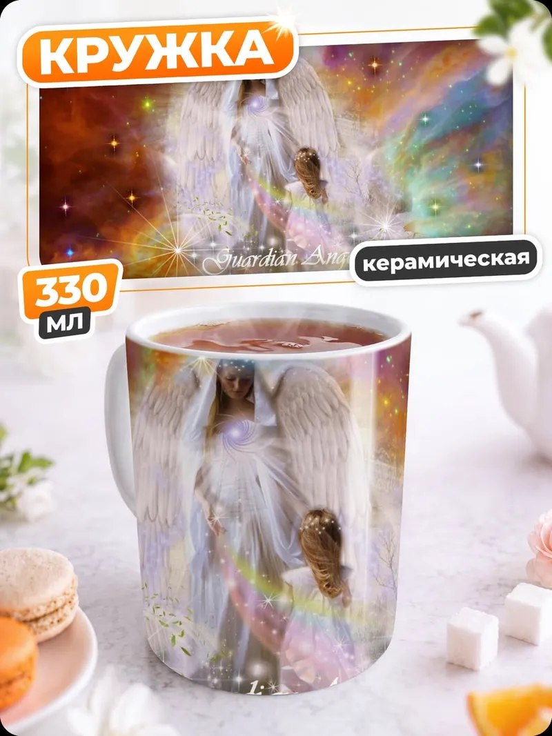 Кружка керамическая Ангел в космосе