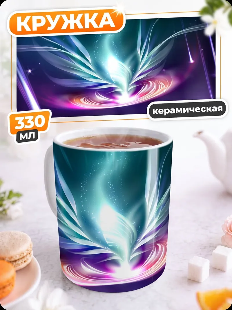 Кружка керамическая космическая энергия