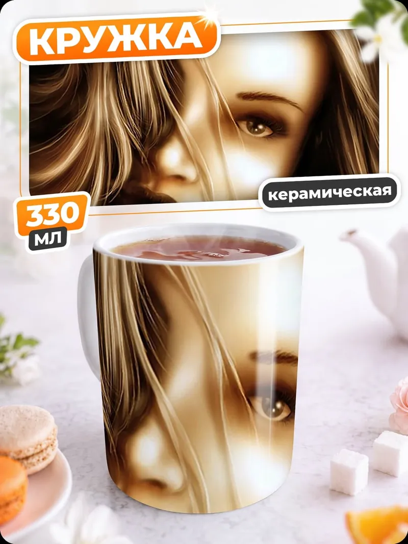 Кружка керамическая блондинка в тени