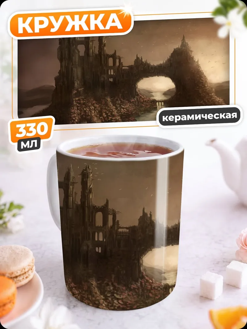 Кружка керамическая Заброшенный замок