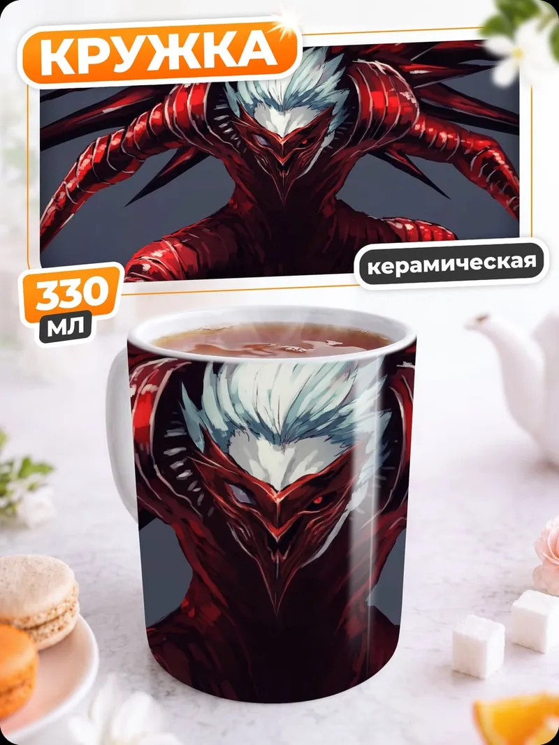 Кружка керамическая Красный монстр