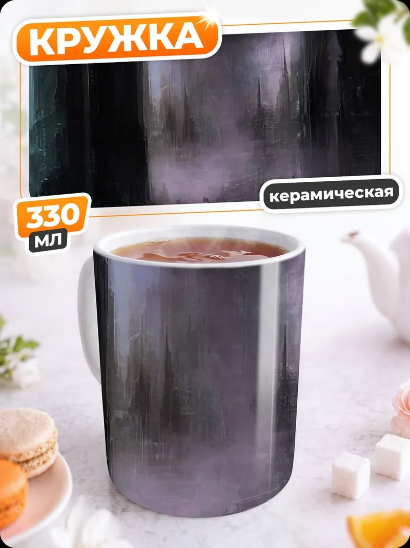 Кружка керамическая Мистический лес туман