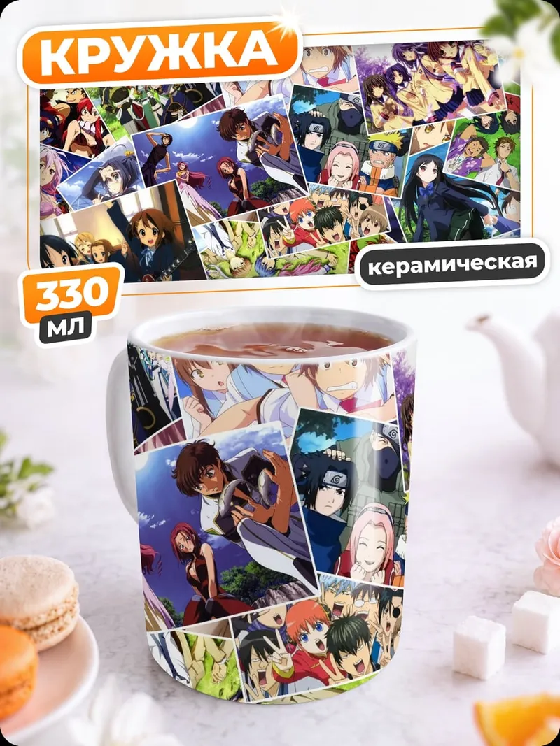 Кружка керамическая Коллаж аниме