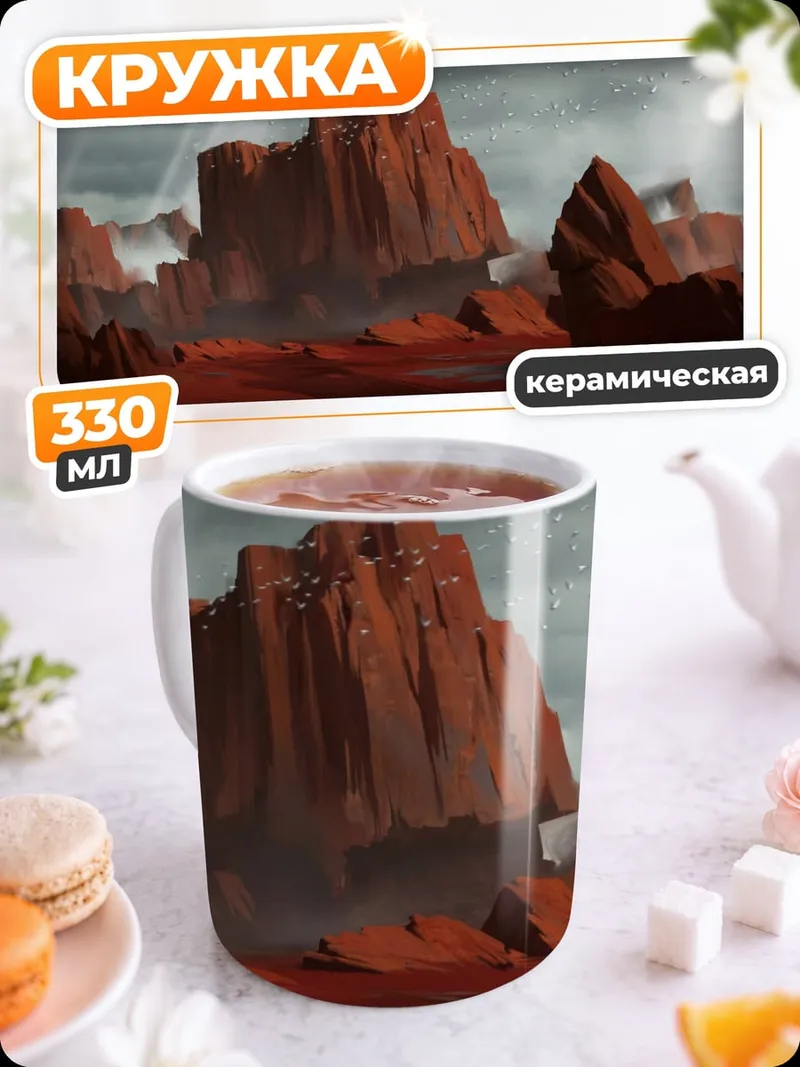 Кружка керамическая Красные скалы
