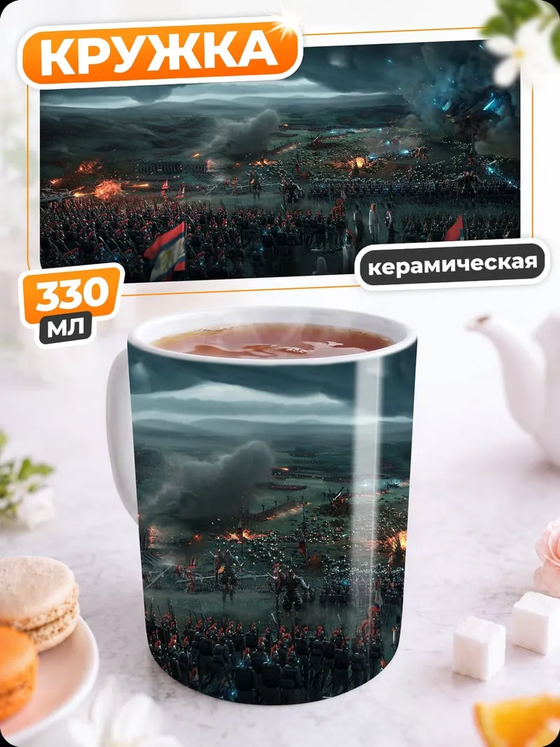 Кружка керамическая Фэнтези битва