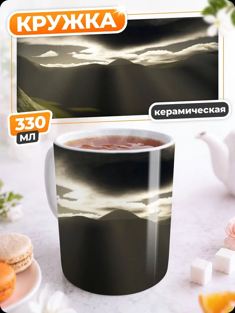 Кружка керамическая Горный рассвет