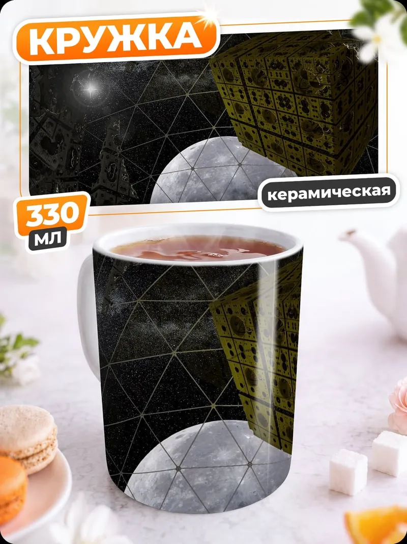 Кружка керамическая Космический куб