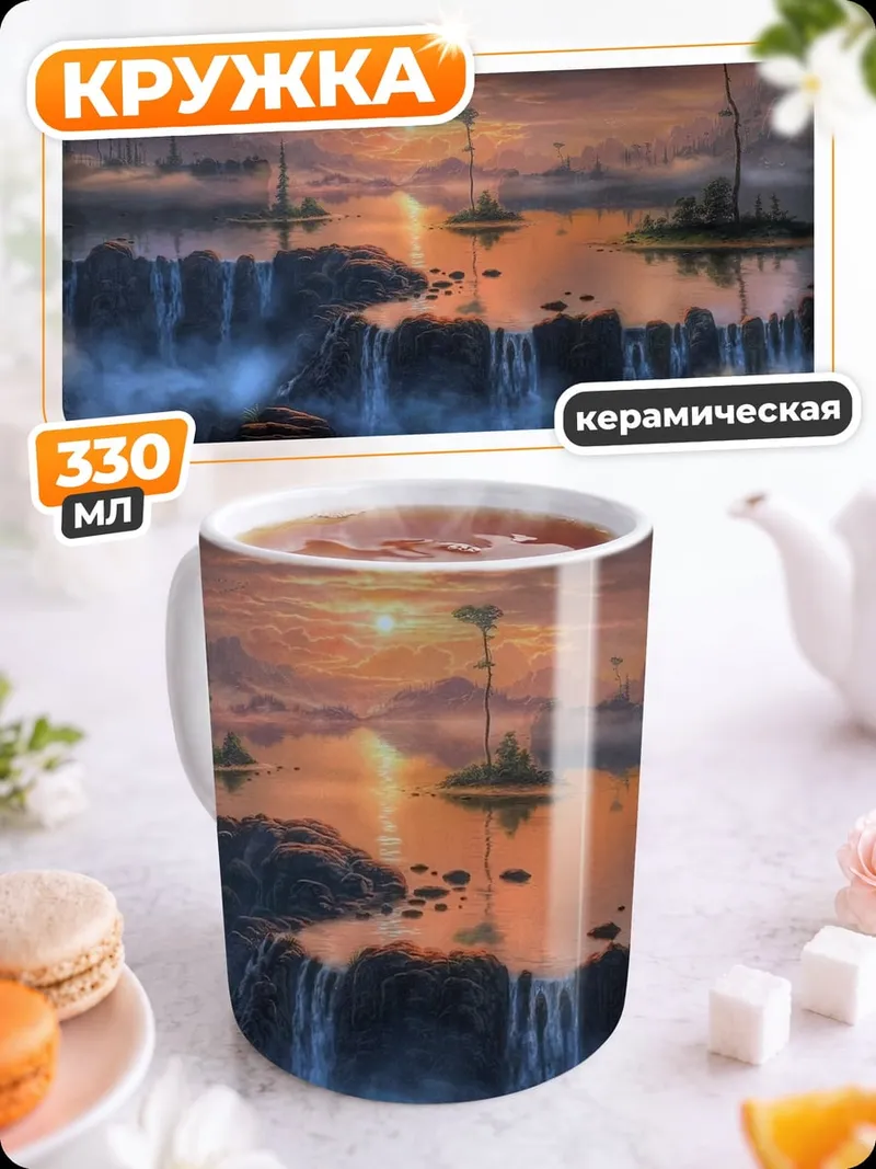 Кружка керамическая Фантастический водопад
