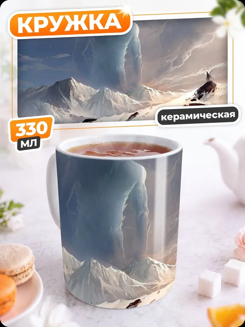 Кружка керамическая Ледяной гигант гор