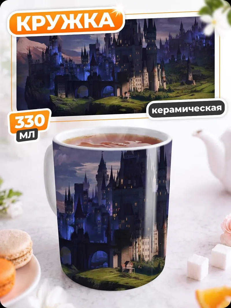 Кружка керамическая Замок в тумане