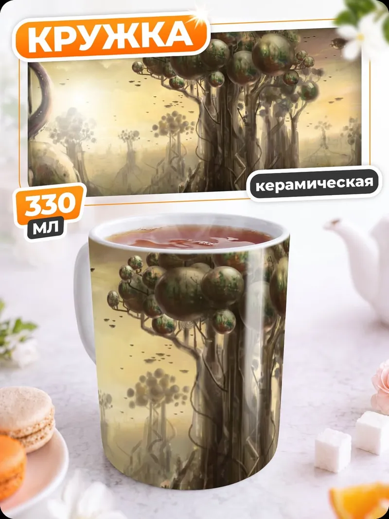 Кружка керамическая Фантастический лес