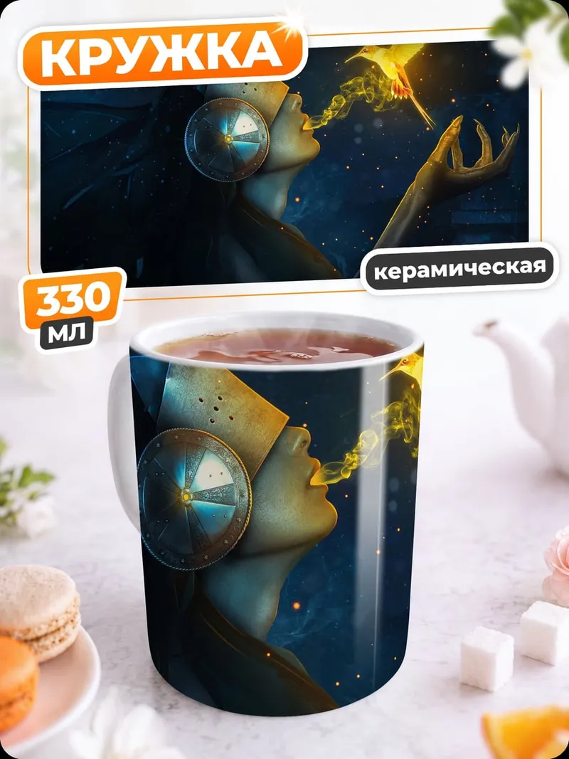 Кружка керамическая Колибри и жрица