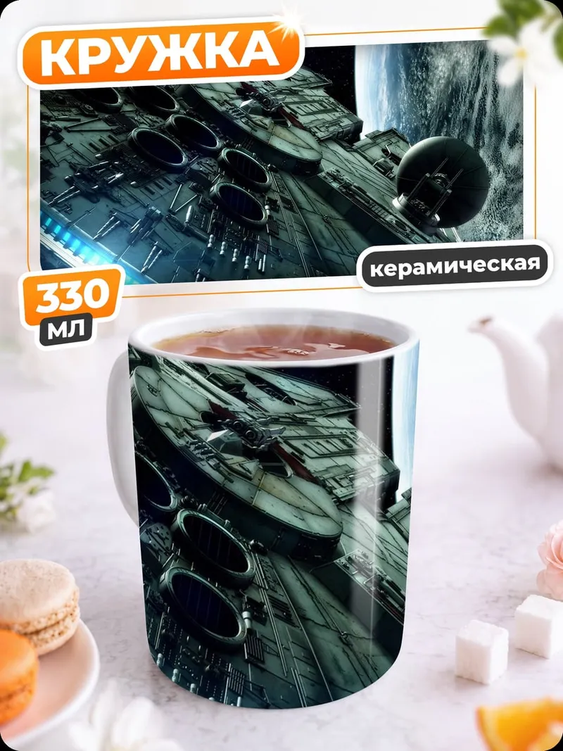 Кружка керамическая Космический корабль