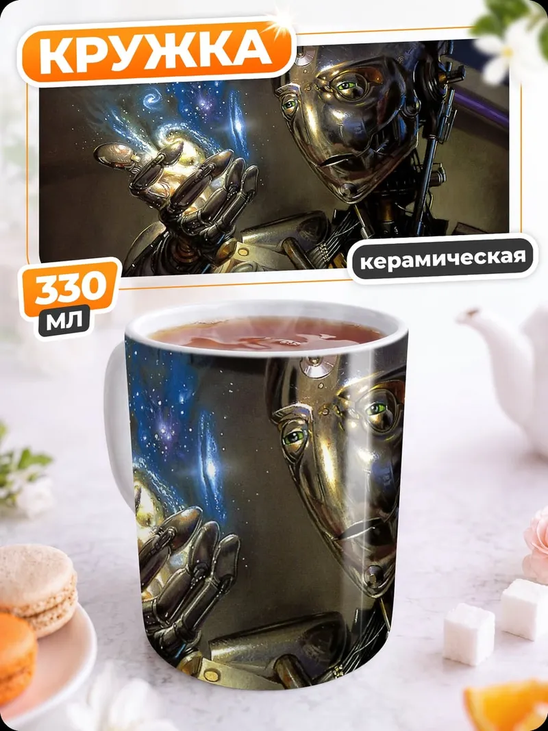 Кружка керамическая Робот с магией