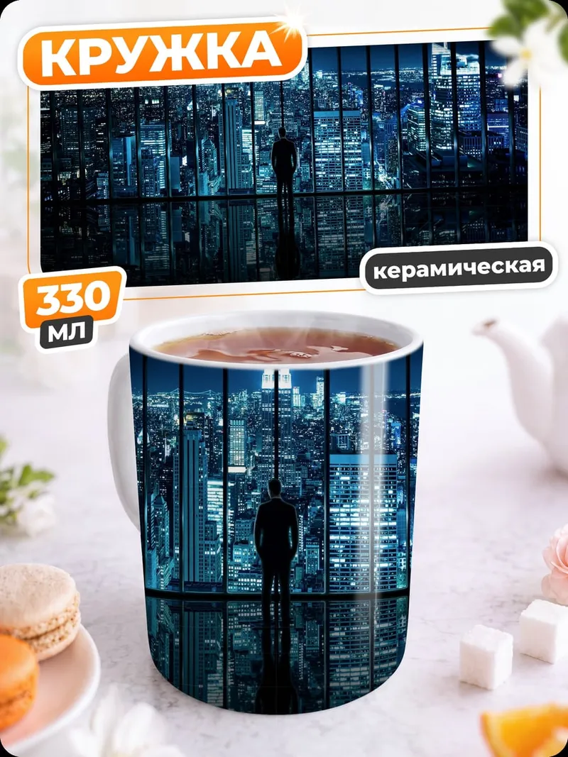 Кружка керамическая Одинокий силуэт