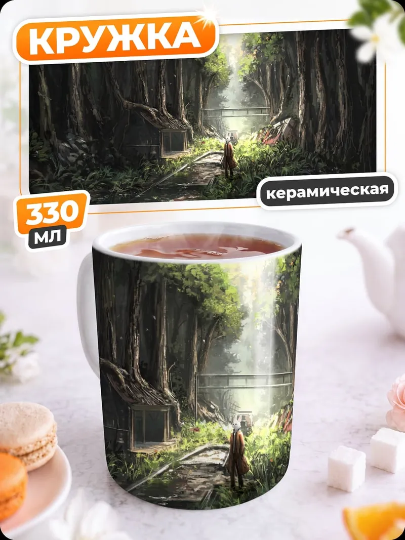 Кружка керамическая Лесная тропа