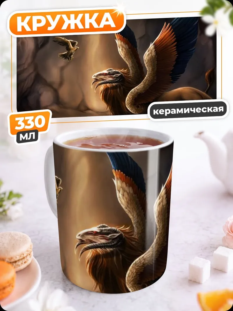 Кружка керамическая Мифический грифон