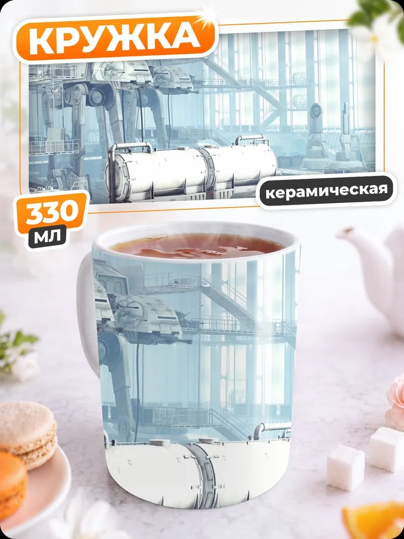 Кружка керамическая Промышленный пейзаж