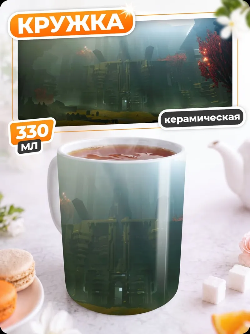Кружка керамическая Заброшенный город