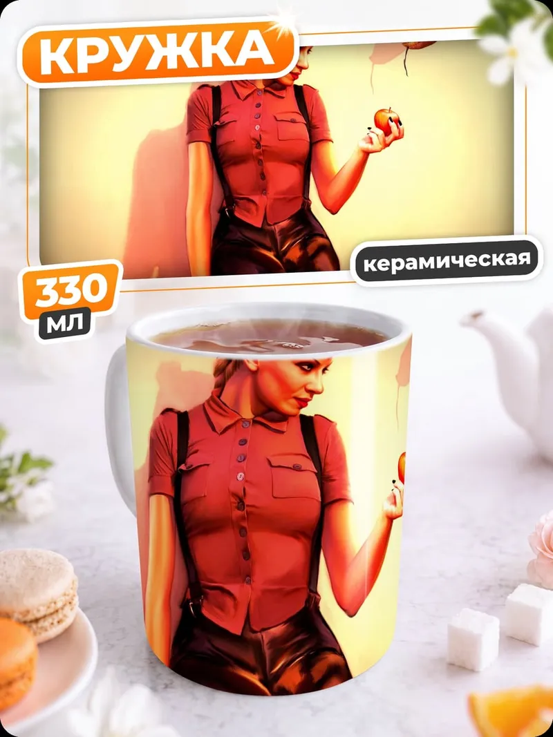 Кружка керамическая Ева и змей