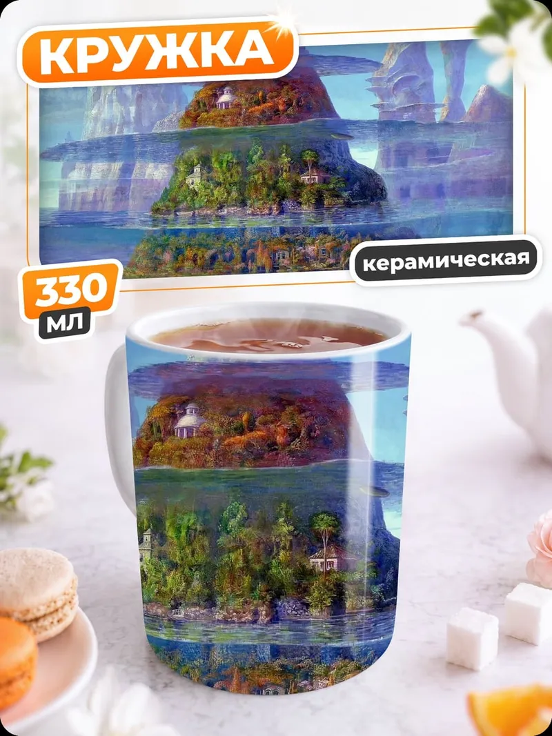 Кружка керамическая Многоуровневый остров