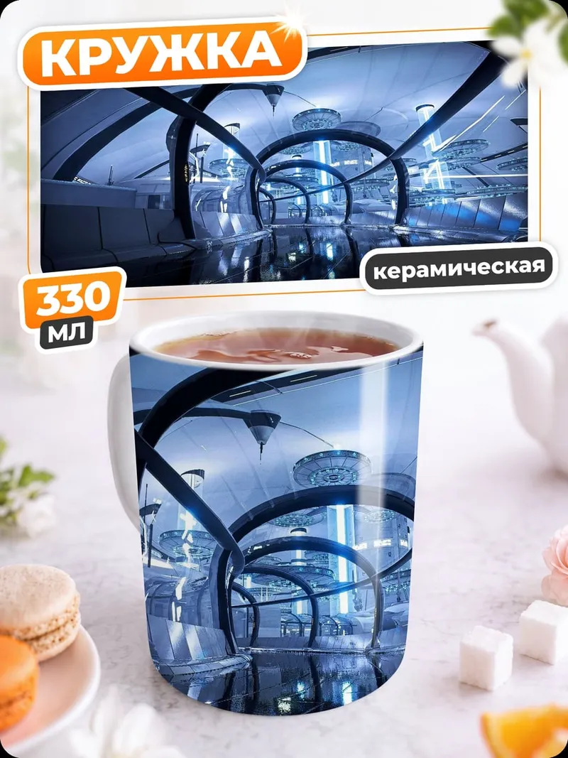 Кружка керамическая Футуристический коридор