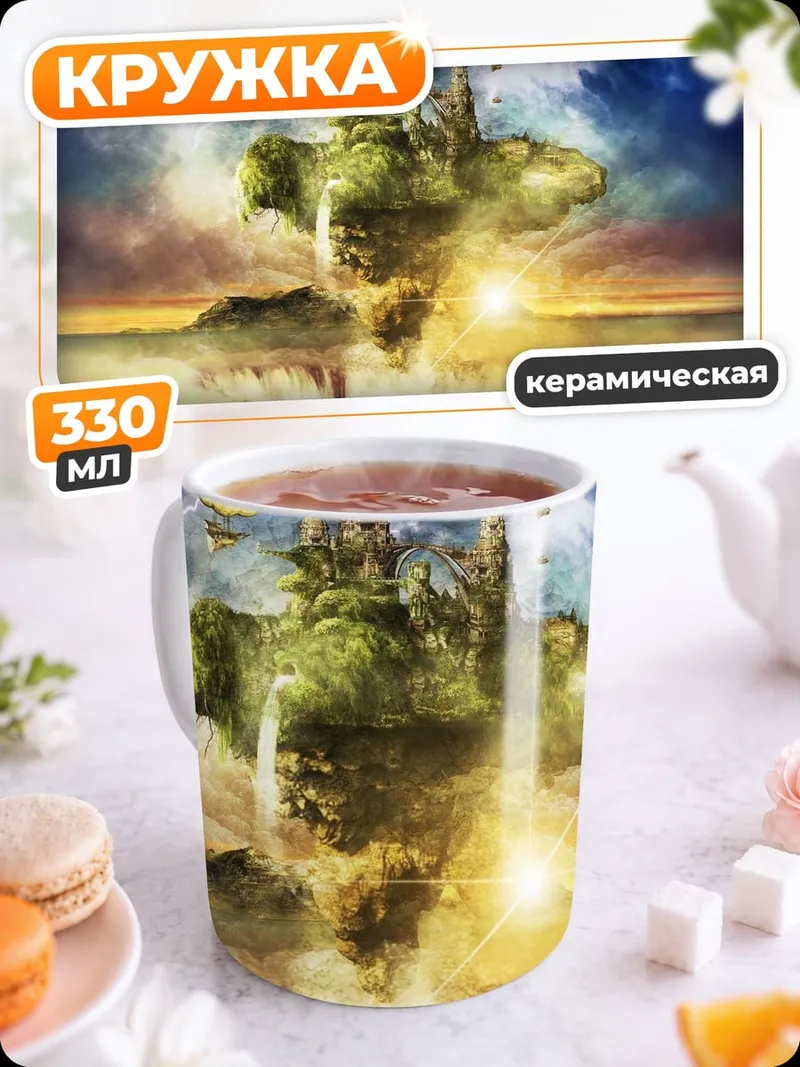 Кружка керамическая Летающий остров