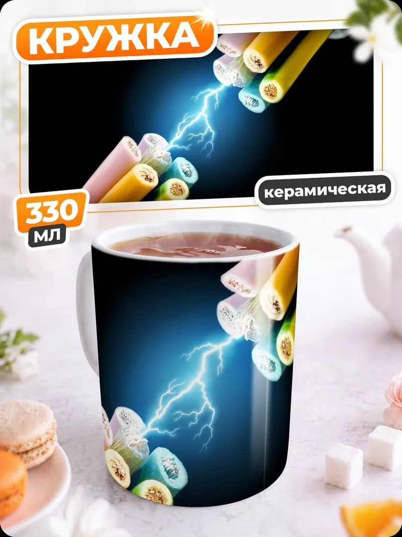 Кружка керамическая Электрический разряд
