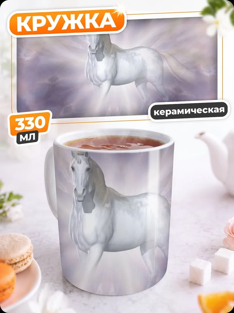 Кружка керамическая Сияющий единорог